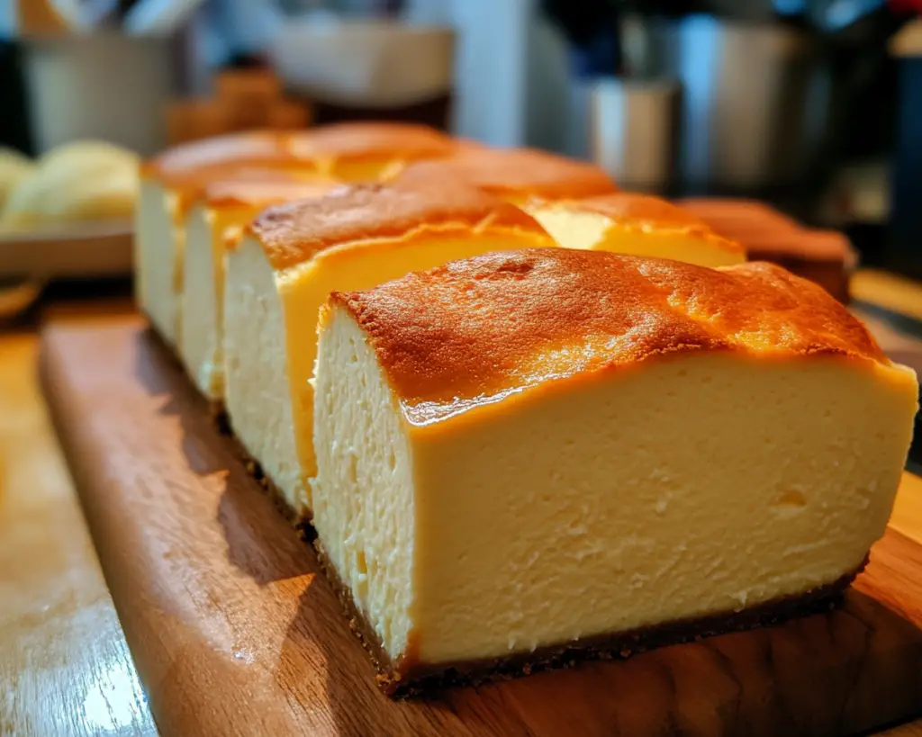 Creamy Loaf Pan Basque Cheesecake Recipe – Easy No Crust Dessert