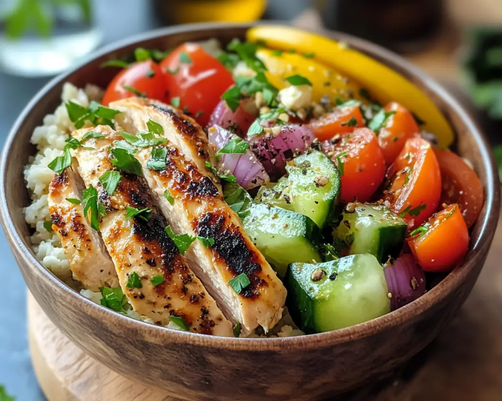 Greek Chicken Bowl – Easy Healthy Mediterranean Lunch Recipe