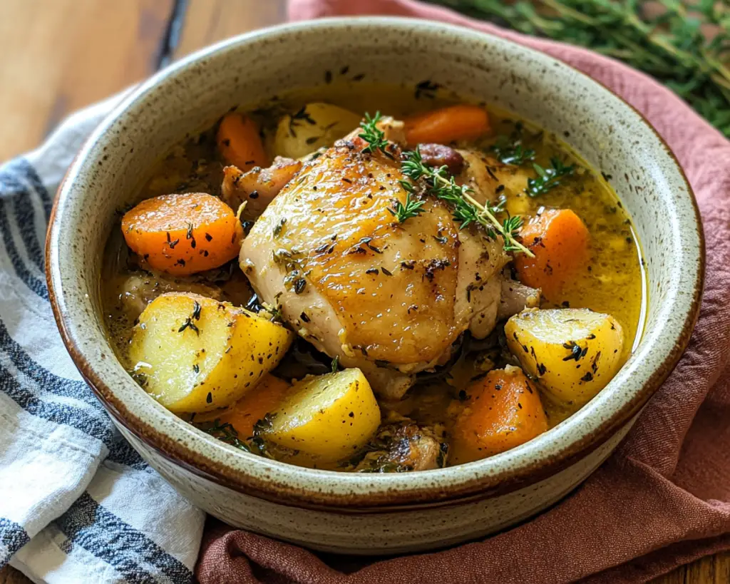 Crockpot Chicken Thigh Pot Roast Recipe for Cozy Comfort Nights