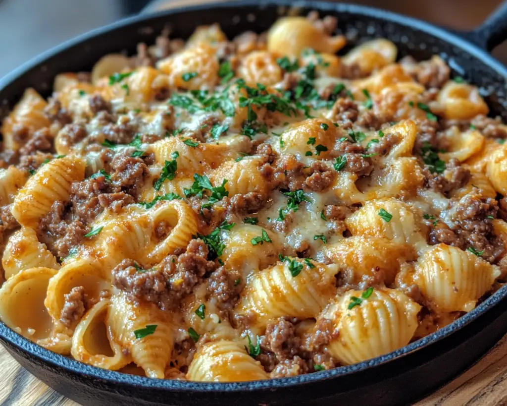 Creamy Beef and Shells