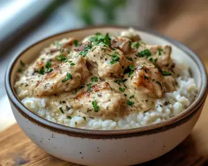 Creamy Smothered Chicken and Rice Delight