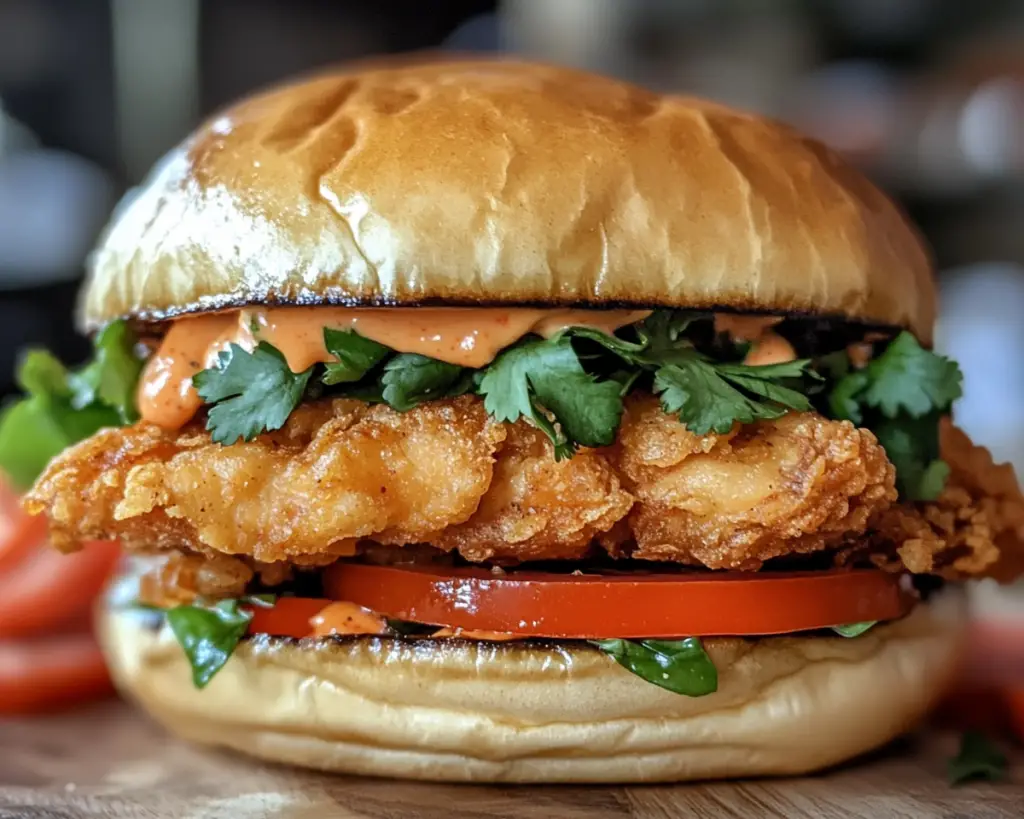Thai Fried Chicken Sandwich Recipe – Easy Flavorful Lunch Idea