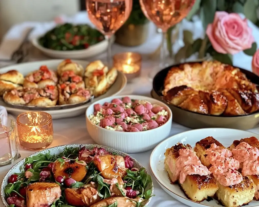 Pink-Themed Galentine’s Dinner Party Menu