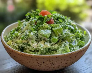 Fresh Green Goddess Salad with Creamy Viral Dip Recipe