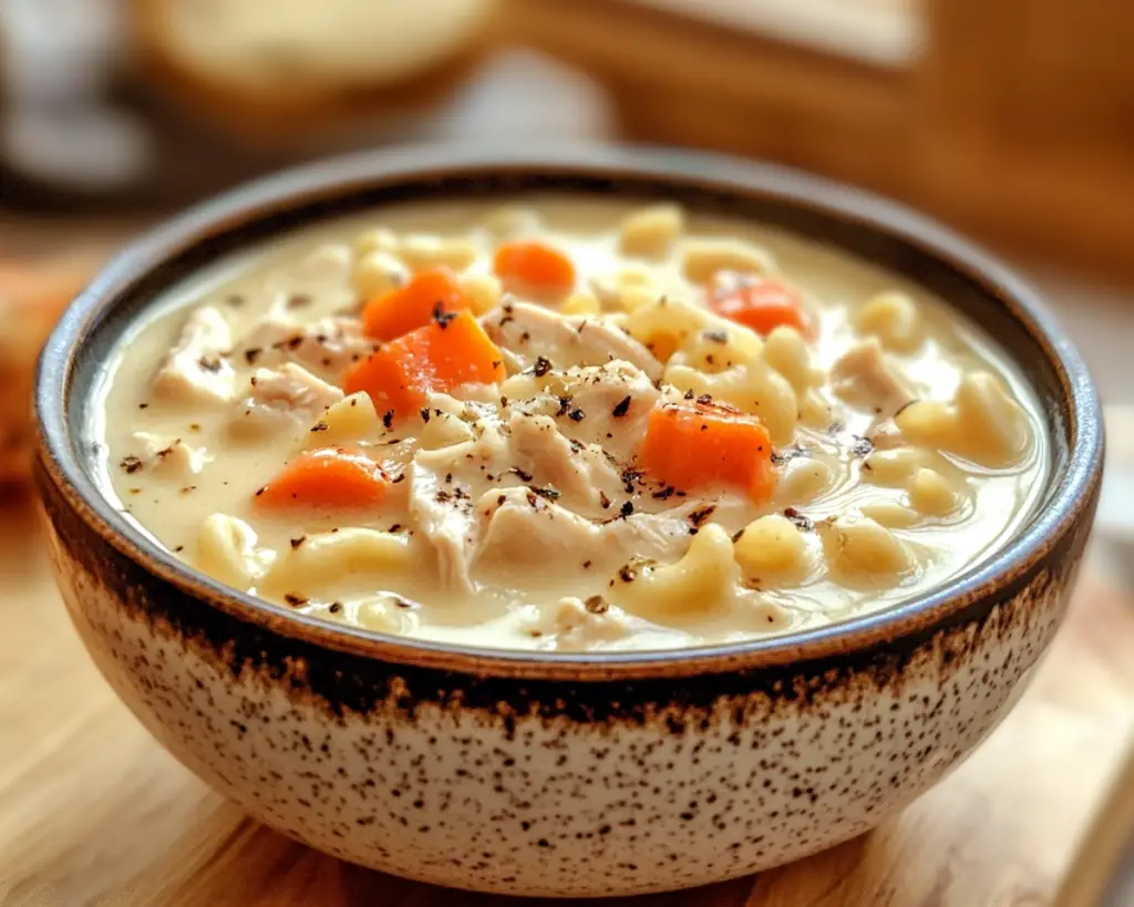 Creamy Chicken Macaroni Cheese Soup Recipe for Cozy Nights – Easy One-Pot Comfort