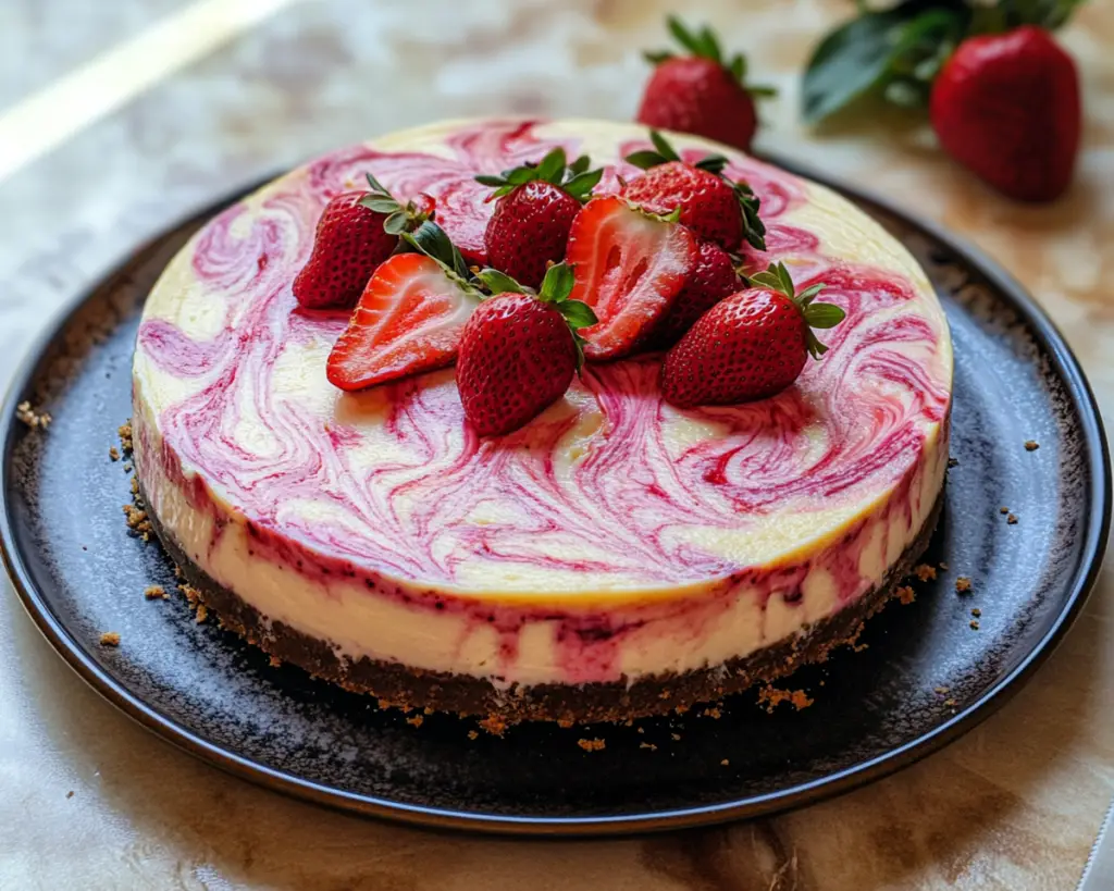 Strawberry Swirl Cheesecake Recipe Easy Valentine