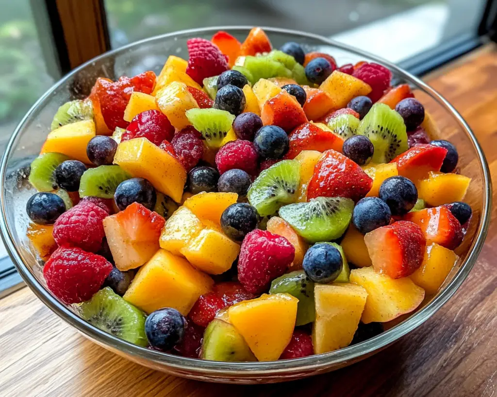 Fall Fruit Salad with Cinnamon Dressing Easy Recipe for Autumn Parties