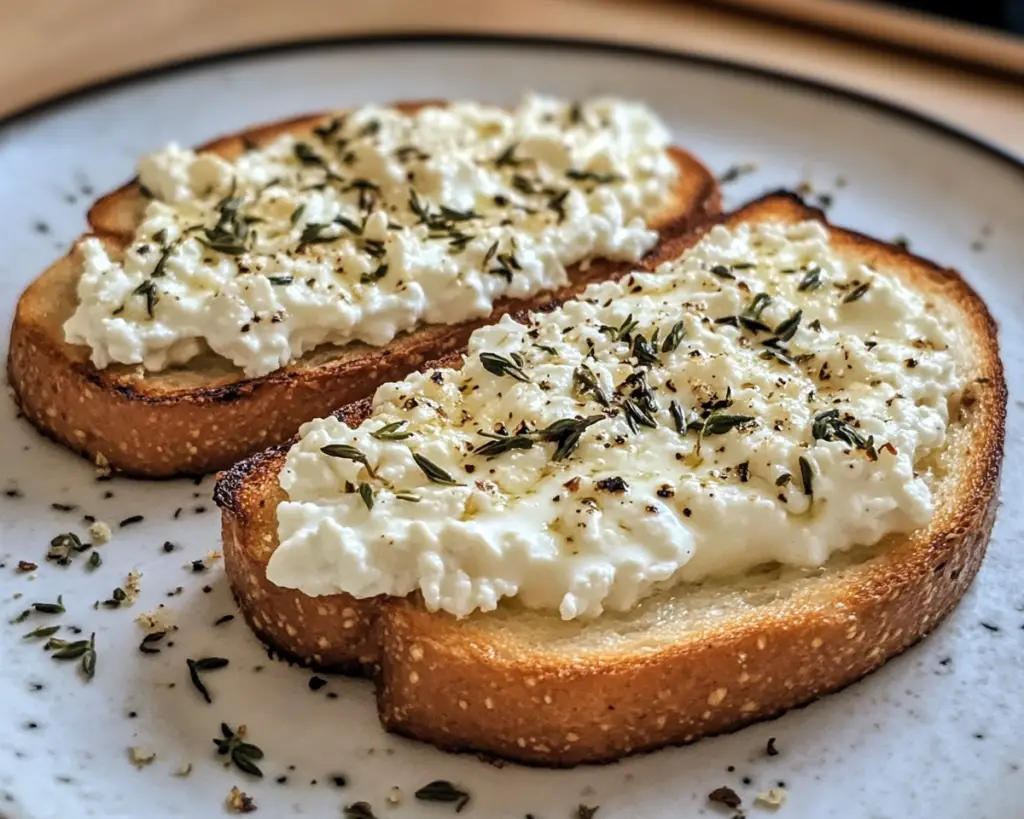 Savory Cottage Cheese Toast: Easy Protein Snack Recipe