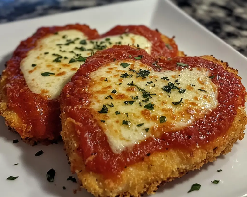 Chicken Parmesan Valentine’s Dinner – Easy Heart Shaped Recipe for Two