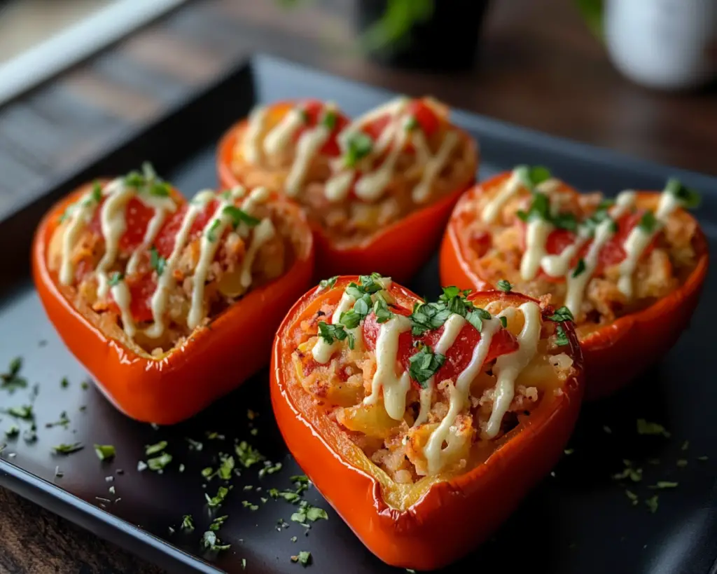 Heart Shaped Stuffed Peppers Recipe for Easy Valentine’s Day Dinner