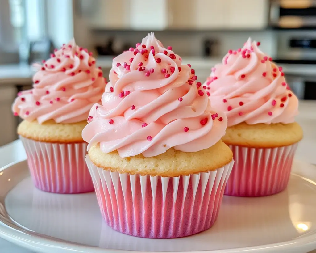 Pink Cotton Candy Cupcakes Easy Valentine’s Day Dessert Recipe