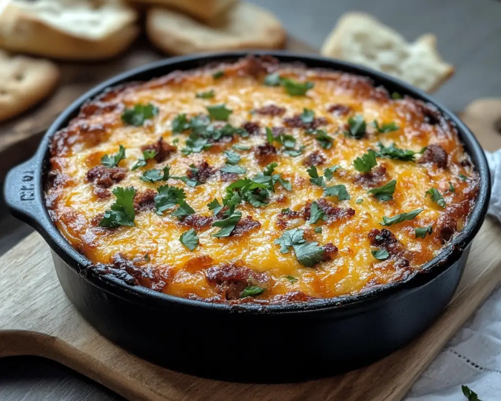 Melty Queso Dip with Spicy Sausage