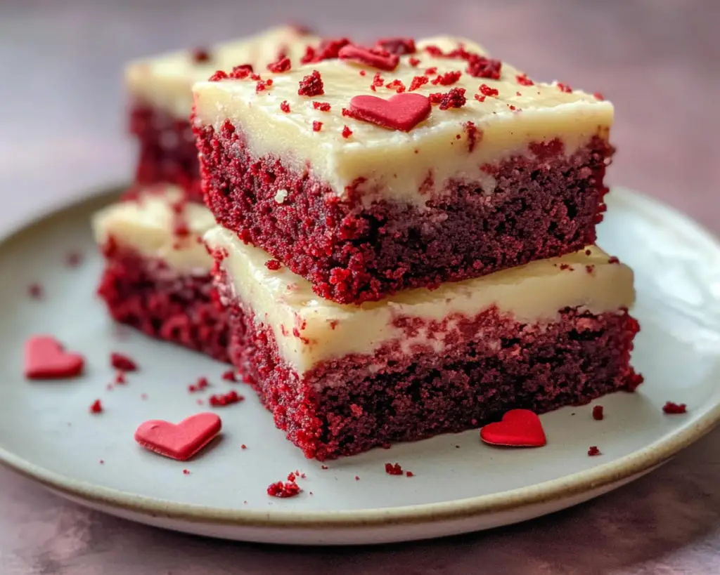 Red Velvet Blondies Recipe Easy Valentine’s Day Dessert Idea