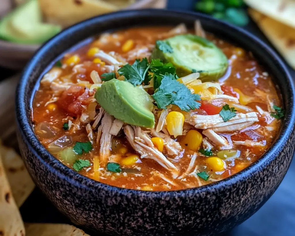 Cozy Chicken Tortilla Soup – Best Easy Crockpot Meal
