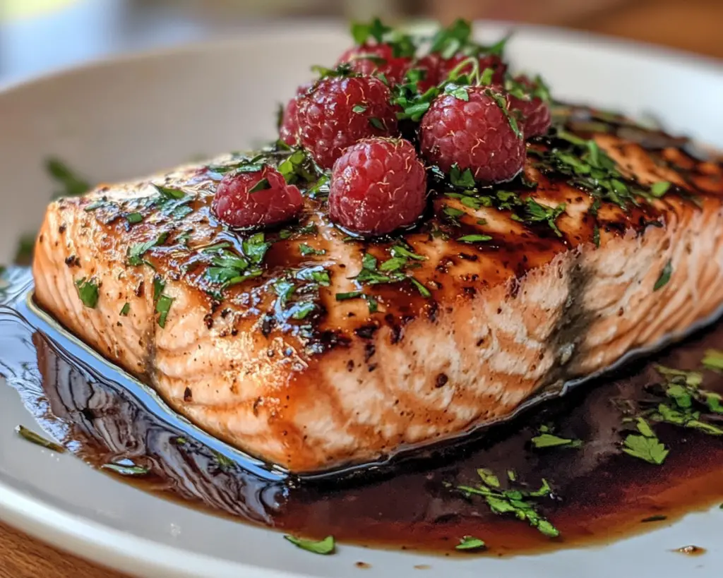 Raspberry Balsamic Salmon – Easy Romantic Dinner for Two