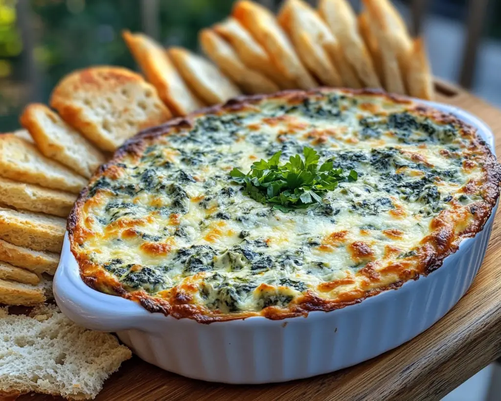Creamy Spinach Artichoke Dip Game Day Style
