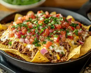 BBQ Pulled Pork Nacho Skillet