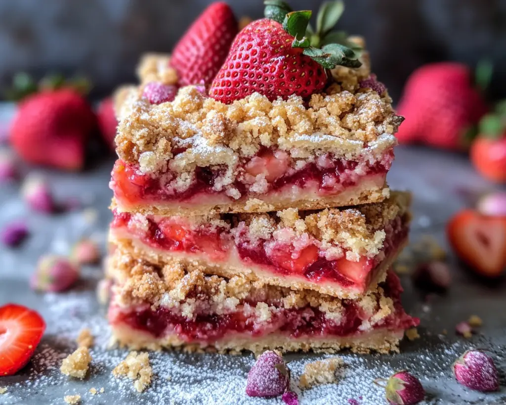 Strawberry Crumble Bars Recipe Easy Valentine’s Day Dessert