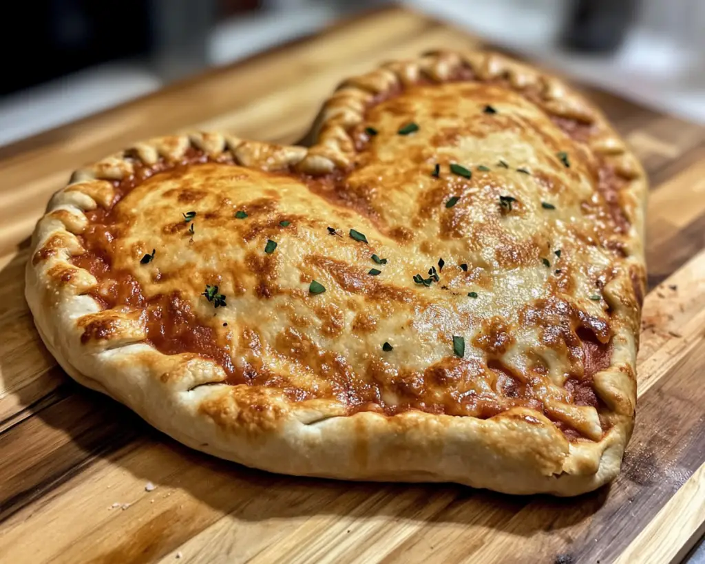 Heart Shaped Calzone Recipe Perfect for Easy Valentine’s Dinner
