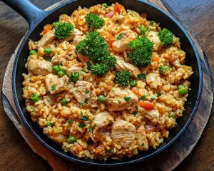 Healthy Chicken and Rice Skillet