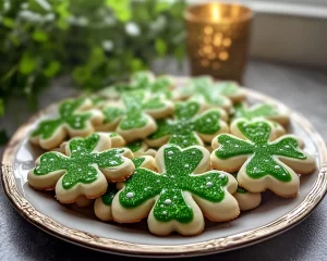 St Patrick’s Day Shamrock Sugar Cookies