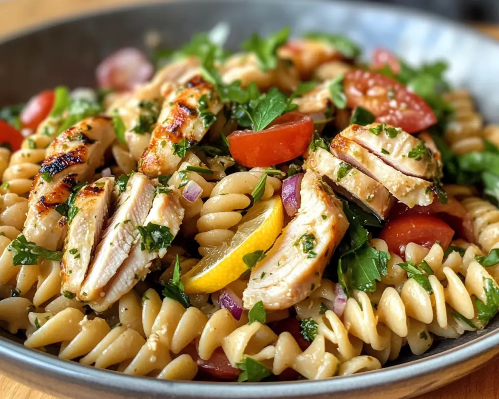 Pasta Salad with Chicken and Lemon