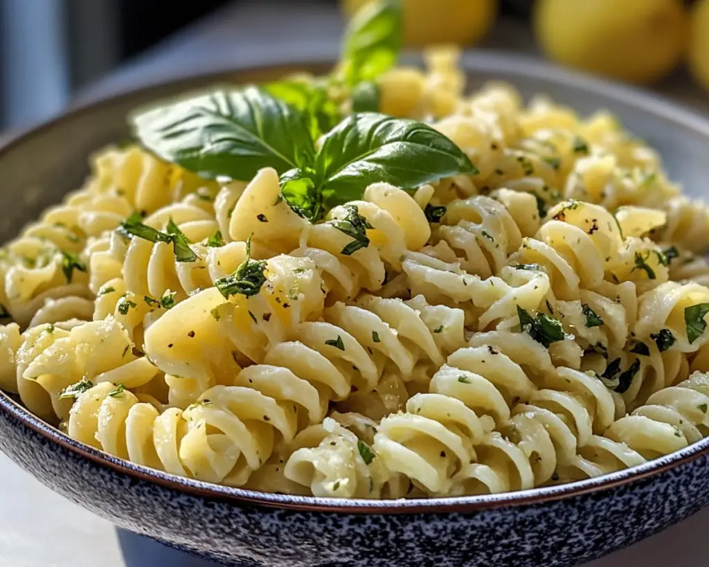 Fresh Basil Lemon Pasta Salad (Easy Summer Side Dish)