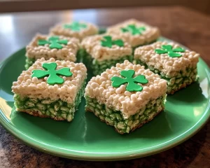St Patrick’s Day Shamrock Rice Krispie Treats