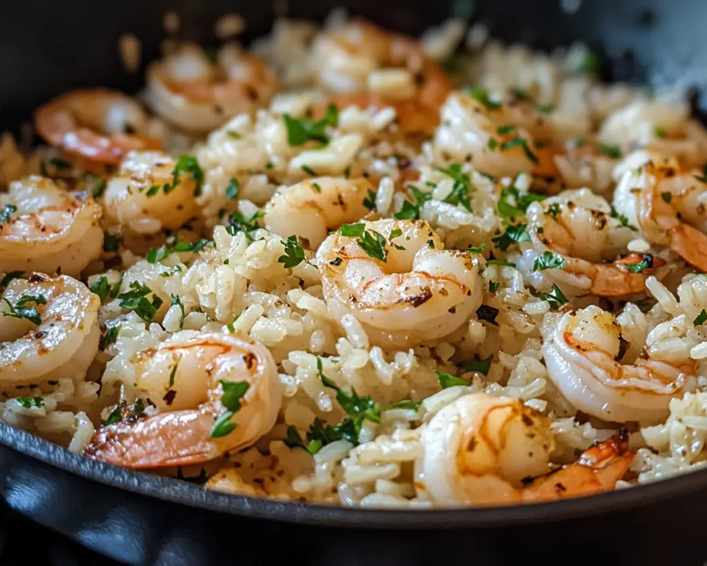 Garlic Shrimp Rice Skillet