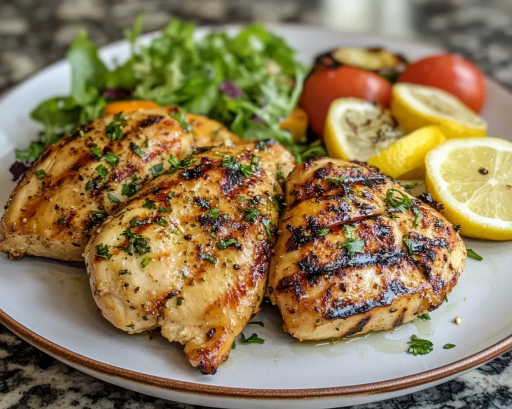Summer Dinner Recipes: Grilled Lemon Chicken + Salad