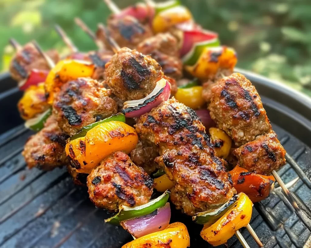 Best Grilled Ground Turkey Kabobs