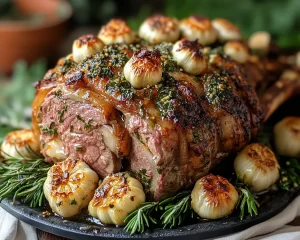 Easter Roasted Lamb with Garlic and Herbs