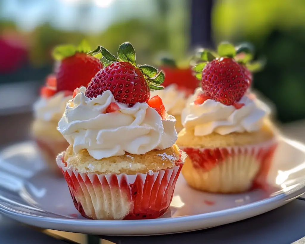 Strawberry Shortcake Cups with Fresh Cream