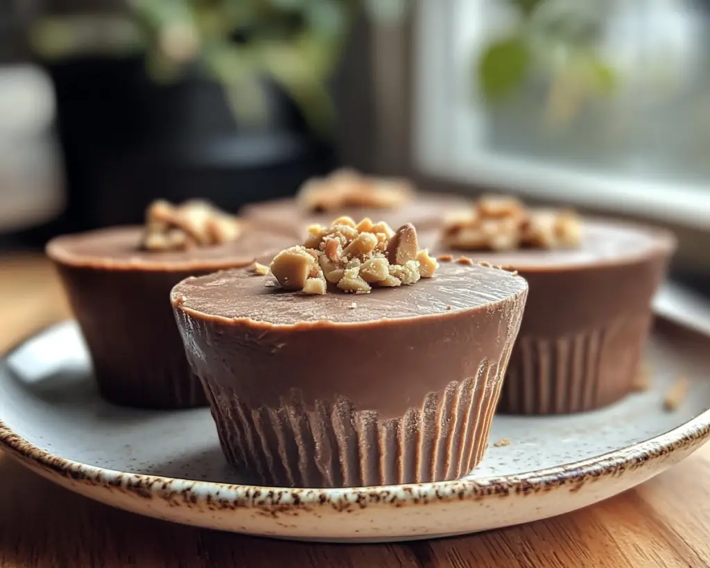 Frozen Chocolate Peanut Butter Yogurt Cups (Healthy & Cool Dessert)