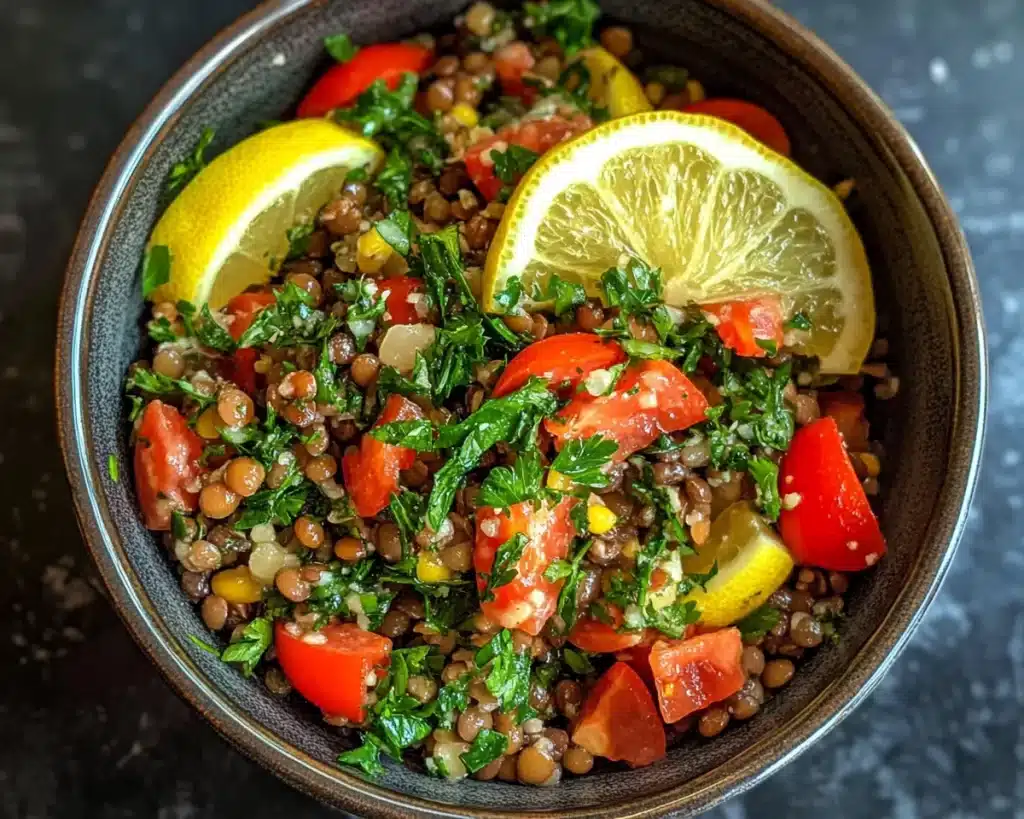 Lemon Vinegarette Dressing for Lentil Salad