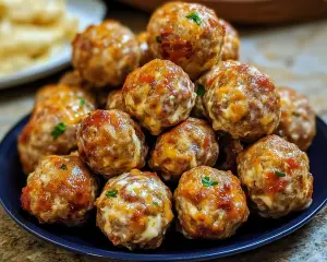 Irresistible Rotel Cream Cheese Sausage Balls