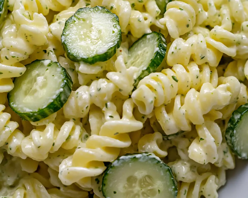 Creamy Pasta Salad with Cucumbers