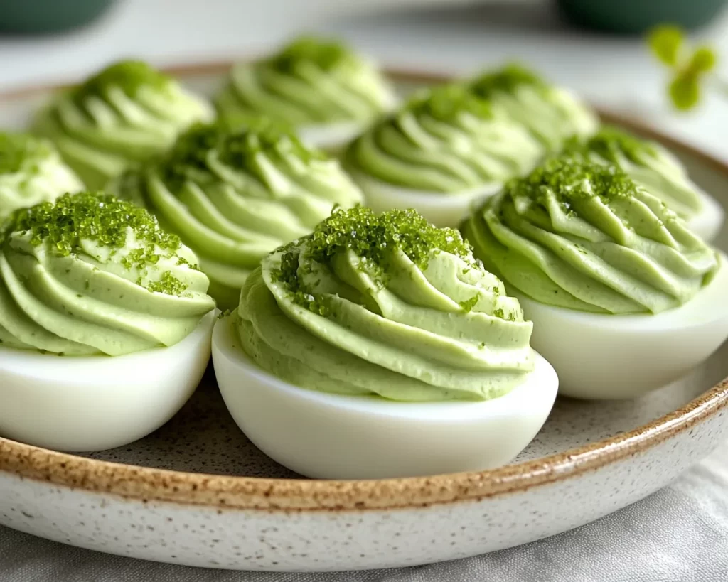 St Patrick’s Day Green Deviled Eggs