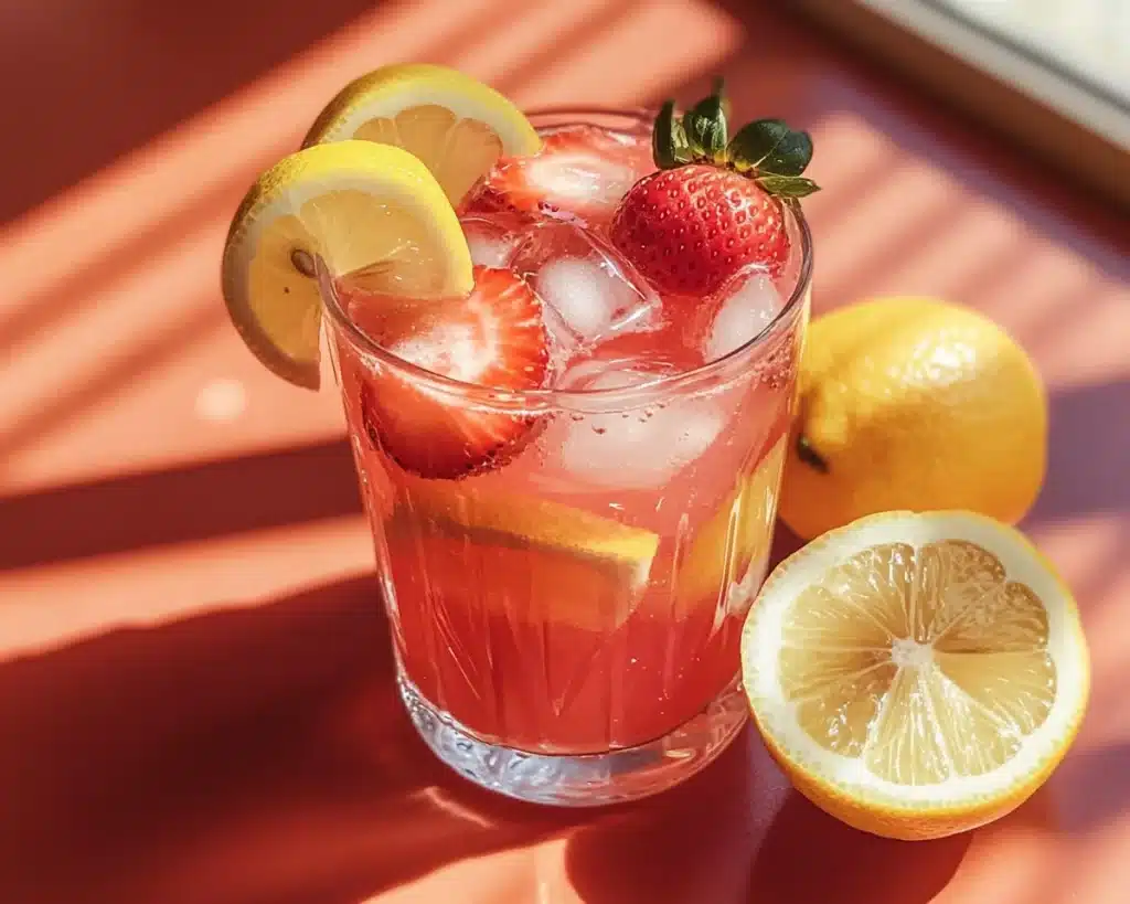 Spring Drinks: Strawberry Lemon Iced Mocktail