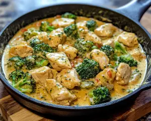 Chicken and Broccoli Creamy Skillet