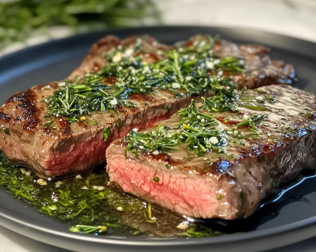 Spring Dinner Party Herb Butter Steak