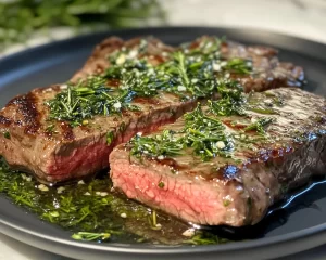 Spring Dinner Party Herb Butter Steak