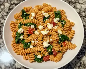 Mediterranean Pasta with Spinach and Feta