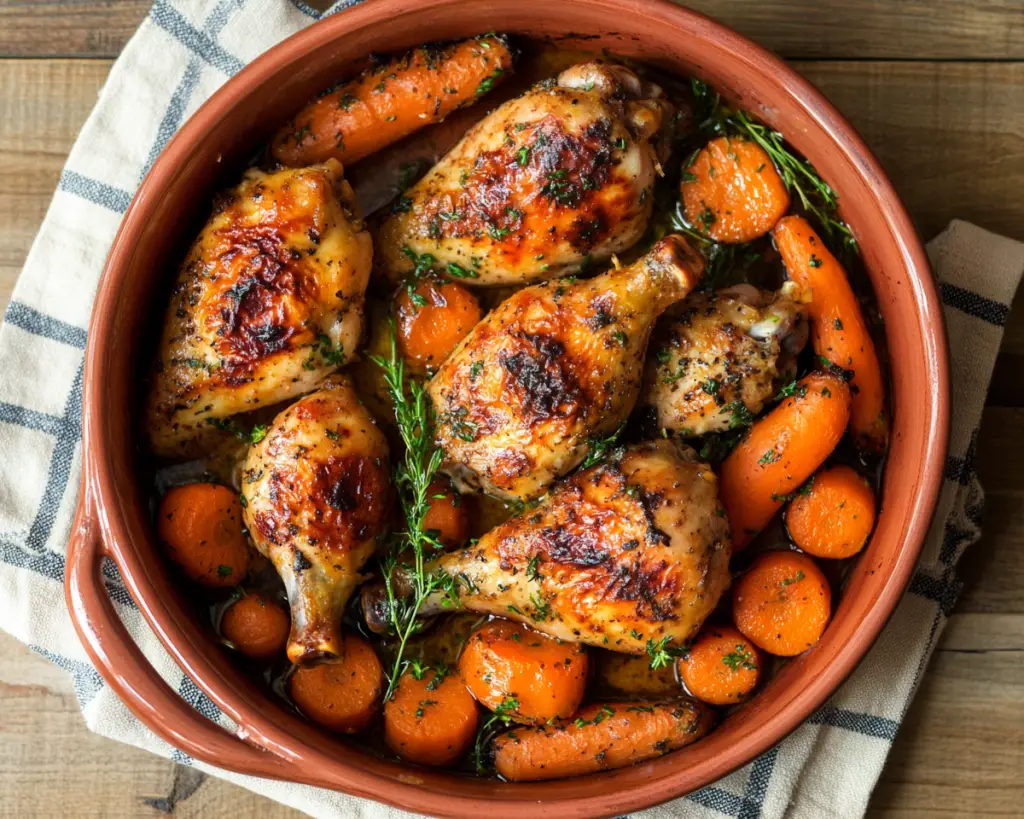 Healthy Oven Chicken with Carrots