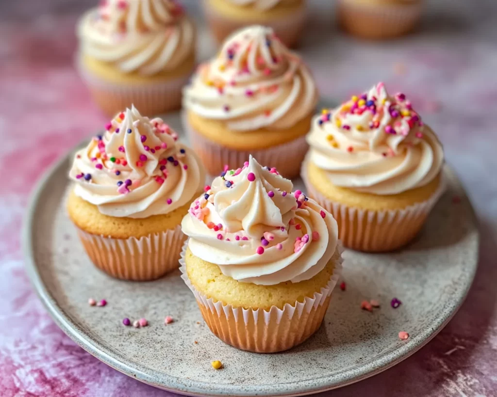 Mother’s Day Vanilla Cupcakes with Buttercream