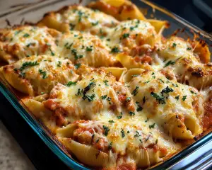 Easy & Cheesy Baked Stuffed Pasta Shells