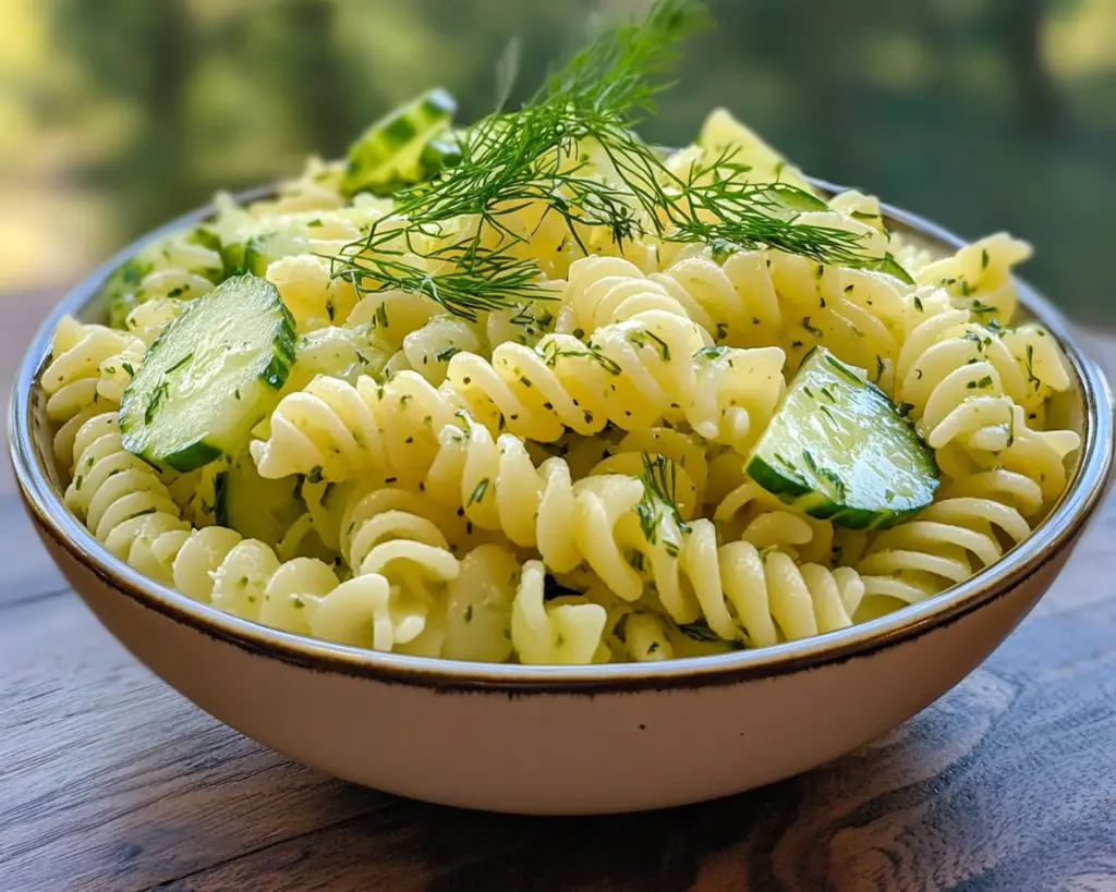 Pasta Salad with Cucumber and Dill