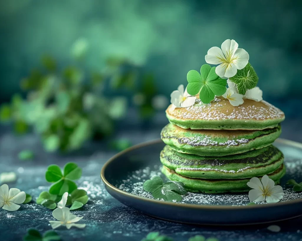 St Patrick’s Day Green Pancakes for Breakfast