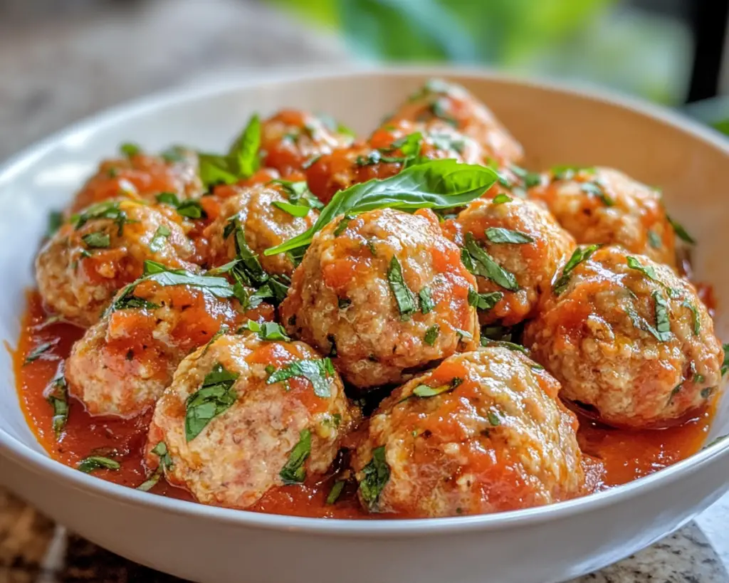 Healthy Turkey Meatballs with Tomato Sauce