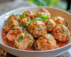 Healthy Turkey Meatballs with Tomato Sauce